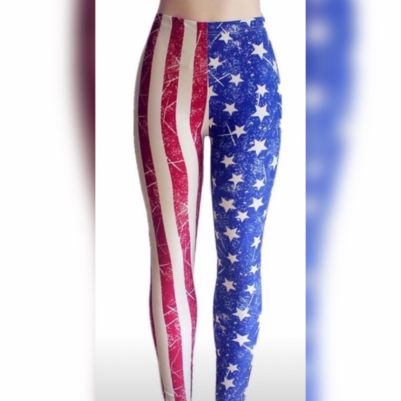 INDEPENDENCE DAY 4th of July LEGGINGS! - Picture 2 of 3